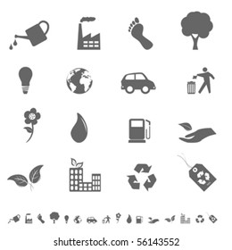 Eco and environment icons and symbols