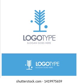Eco, Environment, Nature, Summer, Tree Blue Solid Logo with place for tagline