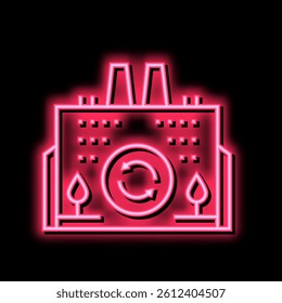 eco environmental factory neon light sign vector. eco environmental factory sign. isolated symbol illustration