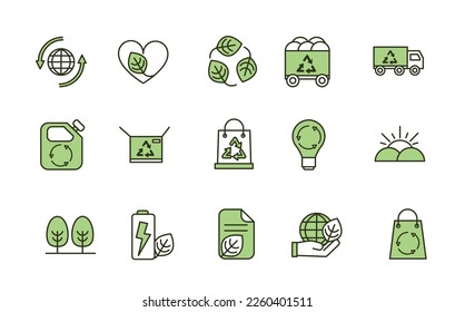 Eco and environmental sustainability pack Free Vector