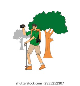 Eco Explorers Character Illustration can be used for web