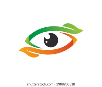 Eco Eye Logo Template, Icon, Symbol