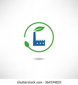 Eco factory icon
