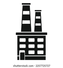 Eco factory icon simple vector. Water save. Clean power
