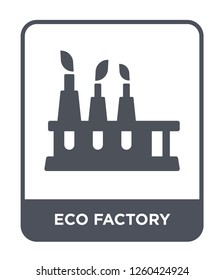 eco factory icon vector on white background., eco factory simple element illustration