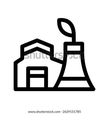 Eco Factory Icon Vector Symbol Design Illustration