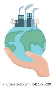 Eco factory and save planet design