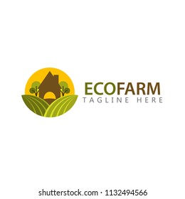 Eco Farm Logo Vector Template Design Illustration
