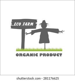 Eco farm table and scarecrow