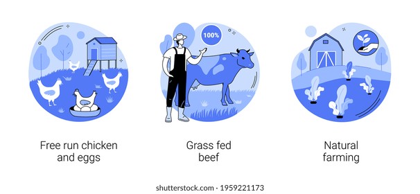 Eco farming abstract concept vector illustrations.