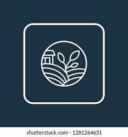 Eco farming icon line symbol. Premium quality isolated agriculture element in trendy style.
