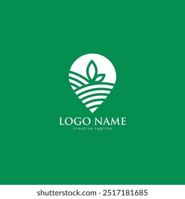 Logotipo de agricultura ecológica Plantilla de Vector totalmente editable