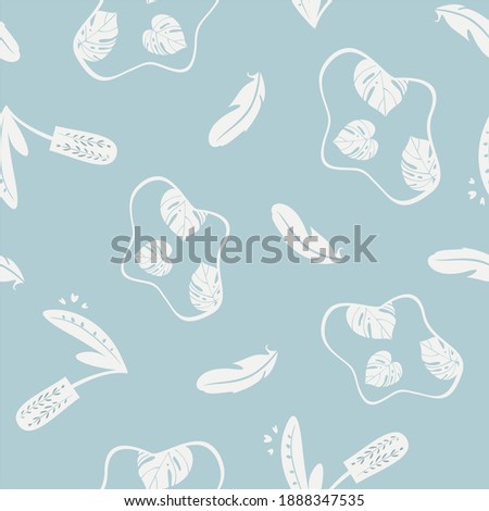 Eco feminine hygiene pattern. Trendy hand draw intmate products seamless vector pattern for cards, web and wrapping paper.