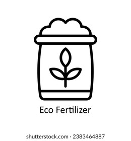 Eco Fertilizer vector outline  Design illustration. Symbol on White background EPS 10 File 