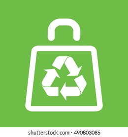 eco file paper reciclable bio white simple icon on green background