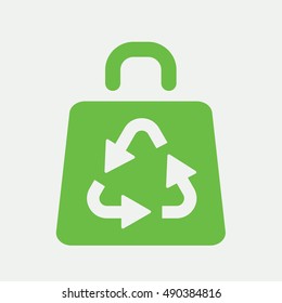 eco file paper recyclable bio green simple icon on white background