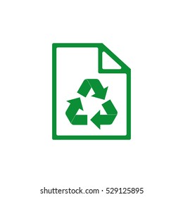 eco file paper recyclable bio white simple icon