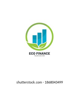 Eco finance professional logo vector icon illustration design 