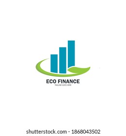 Eco finance professional logo vector icon illustration design 