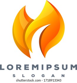 Eco fire logo design ready to use