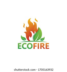 Eco Fire Logo Template Design
