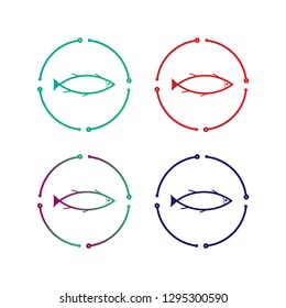 Eco Fish Logo useful, editable. And printable Perfect for use in a wide range of new media templates: Web Marketing Agency, Social Media Services Showcase, Online Marketing Apps, and Web.