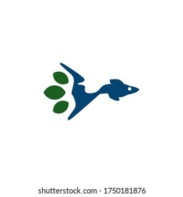 eco fish vector design template illustration