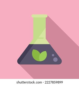 Eco flask icon flat vector. Water warm. Factory disaster