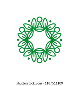 eco floral logo template vector illustration