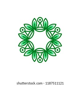 eco floral logo template vector illustration
