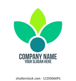 eco floral and nature abstract company logo concept