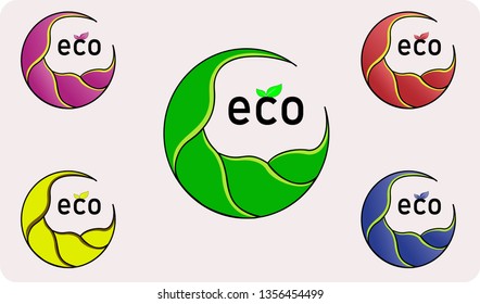 Eco Flowers Logo Template Design