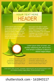 Eco flyer, cover or label design
