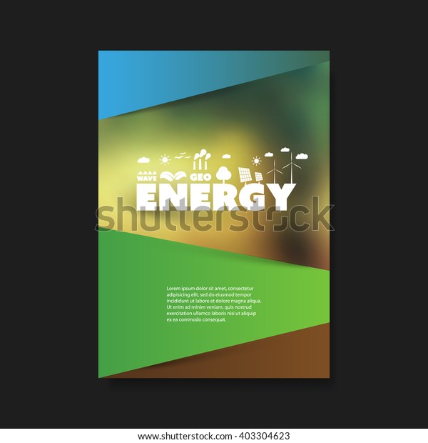 Eco Flyer Design Template Renewable Energy Stock Vector (Royalty Free ...