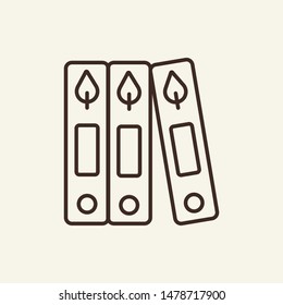Eco folders line icon. Documents, ecology, green. Eco technology concept. Vector illustration can be used for topics like environment security, ecology, business