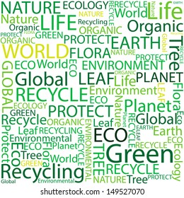 Eco Font vector set seamless pattern