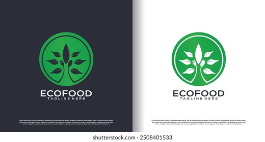eco food design with creative concept idea premium vector