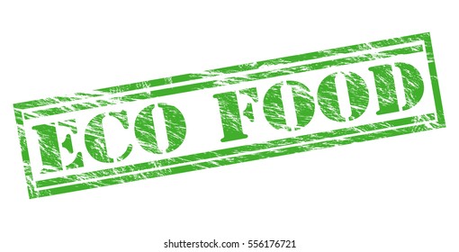 eco food green vector stamp on white background