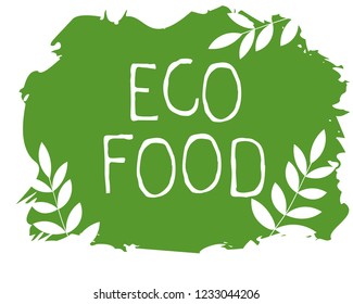 Eco food label and high quality product badges. Bio healthy organic, 100 bio and natural product icon. Emblems for cafe, packaging etc. Vector