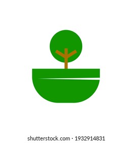 Eco Food Logo Icon Vector Illustration. Recomended For Vegan Restaurant, Healthy Food And Other.