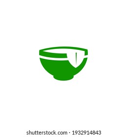 Eco Food Logo Icon Vector Illustration. Recomended For Vegan Restaurant, Healthy Food And Other.