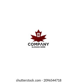 Eco food logo from leaves forming a spoon