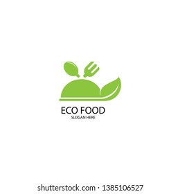 Eco Food logo template, vector illustration - Vector