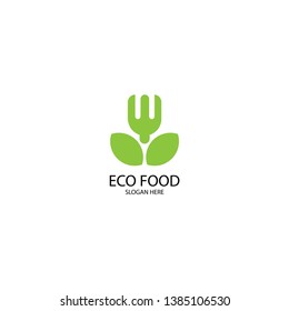 Eco Food logo template, vector illustration - Vector