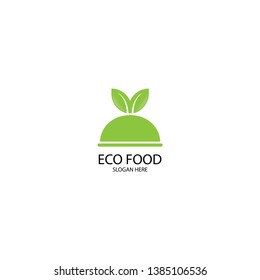 Eco Food logo template, vector illustration - Vector