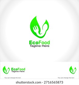 Eco Food vector logo template