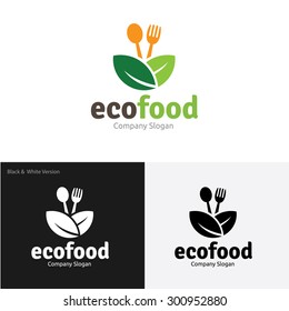 Eco food,Vector Logo Template