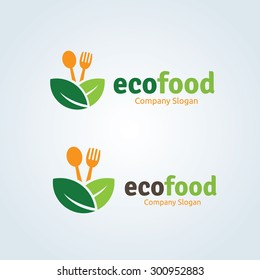 Eco food,Vector Logo Template