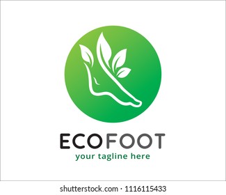 Eco Foot Logo Design Template