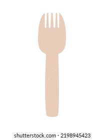 Eco Fork Cutlery Mockup Icon